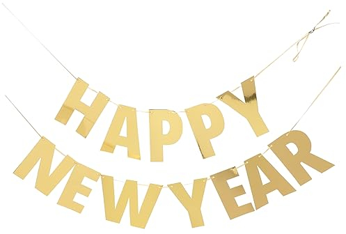 jojofuny 1 Satz Neujahrsparty-Banner Frohes Neues Jahr Hängendes Türdekoration Hängendes Partybanner Frohes Neues Jahr Girlande Frohes Neues Jahr-Banner 2024-banner Papier Zubehör Buchstabe