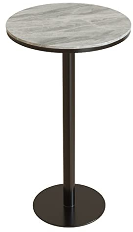 FYFUSATC Stehtisch aus Schmiedeeisen Marmor, Bistro-Stehtisch, Cocktailtisch, leicht zu reinigen, Esstisch für Outdoor, Bistro, Terrasse, Garten, Kaffeehaus, Höhe 75cm, 95cm, 105cm