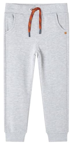 vidaXL Kinder Trainingshose Jogginghose Fitnesshose Sporthose Hose Grau Melange 140