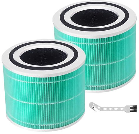 Replacement Filter Compatible with LEVOIT Core 300 300S P350 Air Purifier Toxin 3-in-1 H13 True HEPA Filter & Activated Carbon Core 300-RF P350-RF 300-RF-TX, 2 Pack