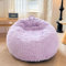 XeGe Bequemer Kunstfell-Sitzsackbezug für Wohnzimmer (ohne Füllung), Flauschiger Kuscheltier-Speicher-Sitzsackbezug helllila, pelziger Sitzsack Erwachsene, Kinder, Mädchen, rutschfest, Lavendel