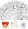 15 Sheets 1260 Pieces Letters Numbers Stickers, 1 Inch Self Adhesive Waterproof Vinyl Letters & Numbers Kit, Stick On Alphabet Stickers for DIY Scrapbooking, Crafts, Mailboxes, Home Signs, Black