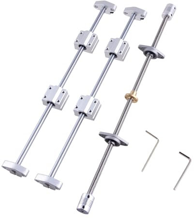 CNCYEAH 500mm T8 Leitspindel Kit, Optische Achse + T8 Gewindespindel + Gleitblock + Kupplung + Lagerblöcke + Führungswelle Messwerkzeuge 3D Printer