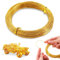 POPOYU Aluminiumdraht 1mm Gold,50M Draht zumBasteln 1mm Gold,Golddraht zum Basteln,Schmuck Draht,Aludraht Basteln,Basteldraht für Schmuck Machen Lieferungen und Crafting