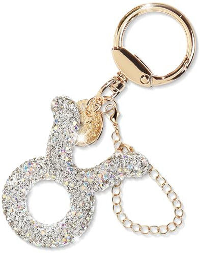 ZVRSUA Porte-Clés Signe du Zodiaque, Porte Clef Femme en Strass Brillant, Porte-Clés Voiture, Porte Clé Personnalisé, Décoration Pendentif Unique, Cadeau pour Femme (Taureau)