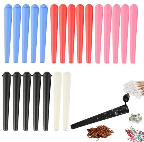 22 Pezzi Tubo Portasigarette Tubo a Prova di Odore Porta Canne Fumo Porta Canna da Fumare Plastica Joint Cigarette Tube set Tubo a Prova Contenitore Ermetico Tubi per Sigarette 120mm