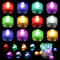 Joycabin 12 luces LED sumergibles, velas LED sin llama, mini luz subacuática, impermeable, pequeñas luces LED decorativas para acuario, jardín, estanque, fiesta de boda (multicolor)