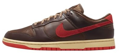 Nike Dunk Low Retro Herrenschuhe (HQ3448-262, Light British Tan/Sesame/Cacao Wow/Picante Red), Light British Tan Sesam Cacao Wow Picante Red, 43 EU
