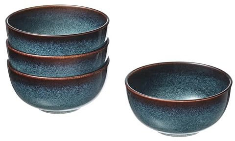 GLADELIG Schüssel - Schale aus Steinzeug (4er Pack), blau, 11 cm