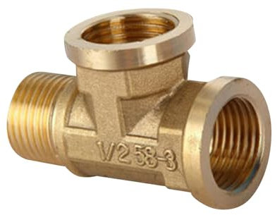 F Fityle Raccord en T pour Tuyau d'eau en Laiton, connecteur à Trois Voies pour plomberie, Style D