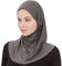 Amira Hijab Kopftuch Damen Muslimisch - Dunkelgrau Instant Kopftuch - Ready To Wear Schal - One Piece Amira Hijab Schal - Kopftücher Für Damen - Moderne Islamische Hidzab Kopftücher (Dunkelgrau)