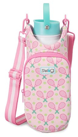 Swig Life Water Bottle Sling Bag, Water Bottle Holder with Adjustable Strap, Carrier Bag with Zippered Phone Pocket, Holds 36oz (Love All)