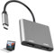 4-in-1 USB-C HDMI Adapter | 4K@60Hz, USB 3.0 5Gbps, 100W PD Schnellladung | Kompatibel mit MacBook Pro/Air, iPad Pro, Samsung S24, Surface, HP, Lenovo | Aluminium Multiport Hub
