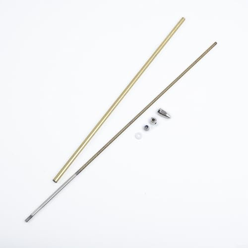HpLive Bateau RC 4 mm Tige flexible, câble CW/Flex Arbre flexible 350 mm Prop écrou Drive Dog, chien pour bateau RC (350 mm CW)
