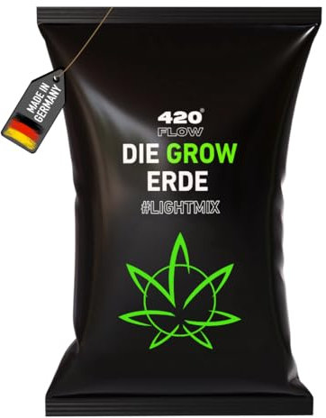 420Flow® Grow Erde Lightmix – Perfekte Erde für gesundes Pflanzenwachstum, keimfrei, optimierter pH-Wert, fördert Wurzelbildung, vegan, gebrauchsfertig mit Perlite (2X 20 Liter (40 Liter))