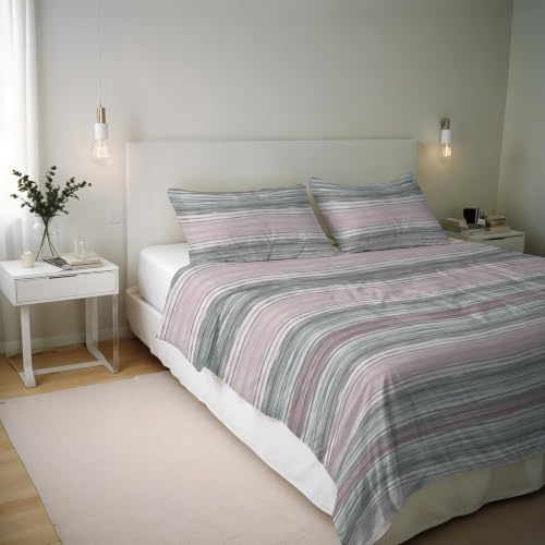 River Cotton Double Duvet Cover Set, Made in Italy – Duvet Cover Set – Duvet Cover 250 x 200 cm with Double Flap and 2 Pillow Cases (Double, Rio Gold)