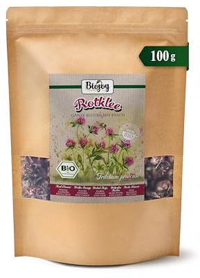 Biojoy Trébol rojo BIO, seco, flores enteras con cáliz, té, 100 g | Infusión a granel, Trifolium pratense L.