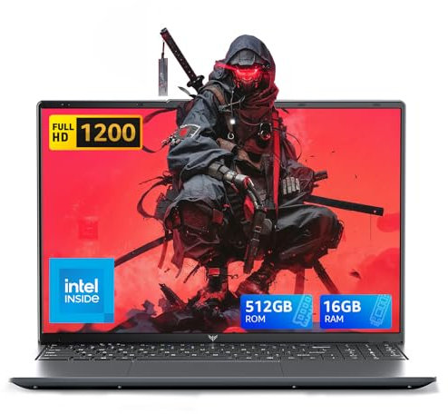 ACEMAGIC PC Portatile 16 Pollici,16GB DDR4 RAM 512GB SSD(espansione 2TB),N97(fino a 3,60 Ghz),1900 * 1200 IPS Full HD Notebook,WiFi,BT5.0,Type_C,USB3.2,HDMI,Computer Portatile Ufficio Home(Grigio)
