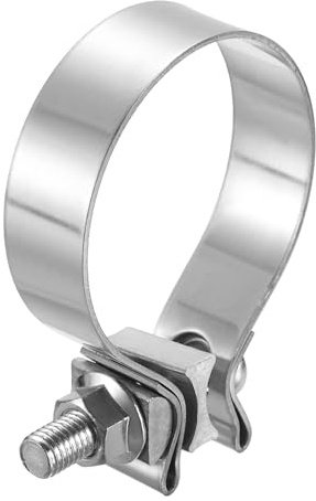 sourcing map T-Bolt Hose Clamp 68-70mm,Exhaust Clamp Band Width 22mm,Silver | Stainless Steel Joint Bolt for Pipes Mufflers Hose Water Pipe