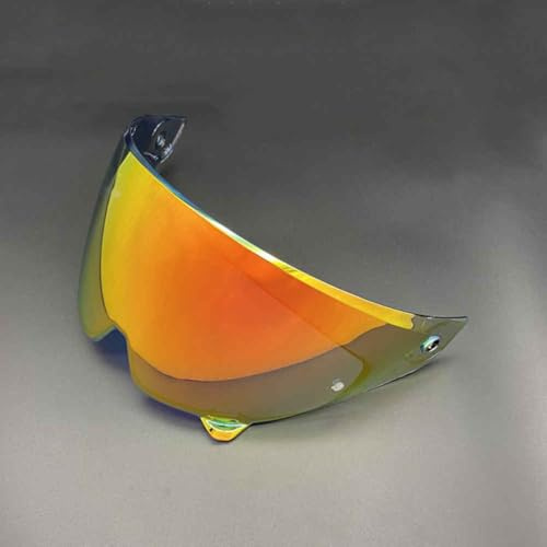 LYUFD Motorradhelm Visier für RUROC Atlas 3.0/4.0, Motorradhelm Linse Helm Brille Gläser Verspiegelt Getöntes Visier Helmvisiere Zubehör Ersatz,normal-A Tea Red