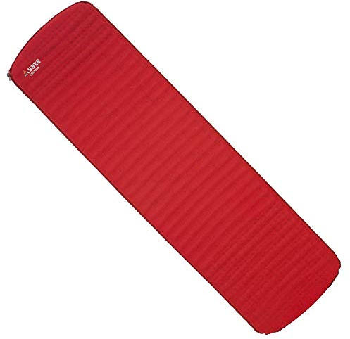 Yate Contour Isomatte Selbstaufblasende Outdoor Thermomatte, Luftmatratze/Farbe: Rot-grau /183 x 51 x 3,8 cm