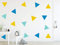 Timalo® 96 Stück Große Dreiecke Wandtattoo Kinderzimmer XL Pastell Wandsticker Set – Aufkleber | 73090-96-SET2 | Gelb | Mint | Hellblau