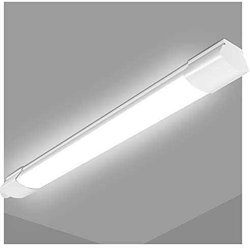 LEOEU LED Feuchtraumleuchte 60cm, IP66 Wannenleuchte 20W, 2200LM Flimmerfreie Werkstattleuchte, LED Kellerleuchte für Werkstatt, Garage, Keller