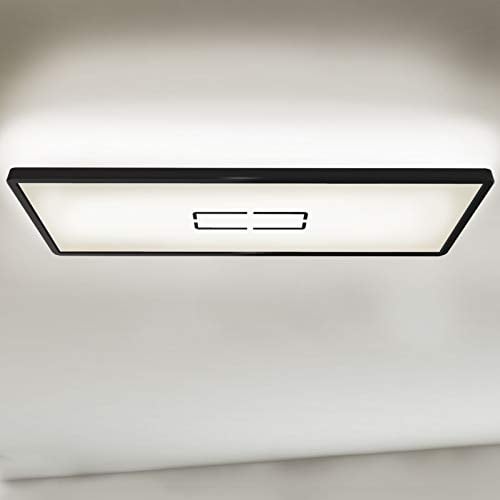 BRILONER Leuchten - LED Deckenleuchte Deckenlampe mit Hintergrundbeleuchtungseffekt 22 Watt 2.700 Lumen 4.000 Kelvin Weiß-Schwarz 580x200x29mm (LxBxH) 3394-015