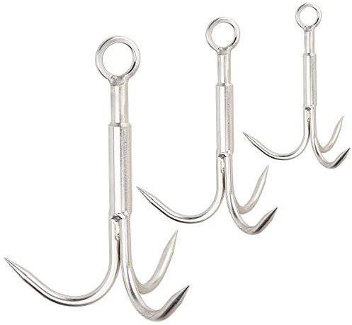 FengWu 3-Claw Stainless Steel Hooks, 3 PCS Grappling Hook(M, L, MAX Size), Outdoor Carabiner Claw/Gravity Hook/Flying Tigers/Anchor Hook for Magnet Fishing, Tree Limb Removal, Climbing, Hiking