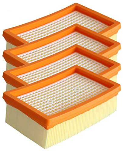 4 Pack Filter For Karcher MV4/MV5/MV6/WD4 Wet & Dry Vacuum Cleaner Hoover Replace Parts