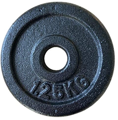 FXR Sports Solid 1 Standard Cast Iron Weight Plates (1.25kg, 2.5kg, 5kg, 7.5kg, 10kg) (2 x 1.25kg)