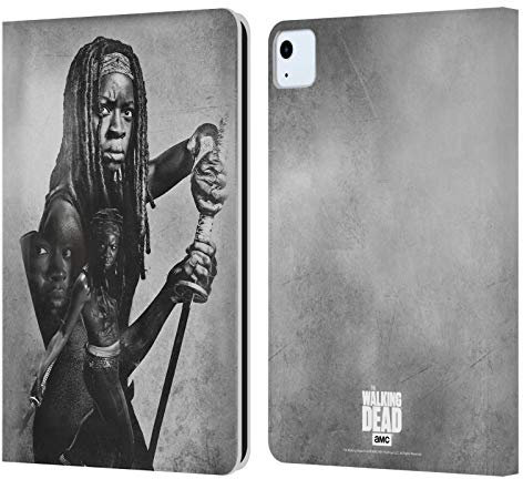 Head Case Designs Licenciado Oficialmente AMC The Walking Dead Michonne Doble Exposición Carcasa de Cuero Tipo Libro Compatible con Apple iPad Air 2020/2022