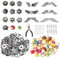 Dzsomt Engel Basteln Perlen Set 352 Stück Perlenengel Basteln Zubehör Spacer Perlenkappen Spacer Perlenkappen Engelsflügel Anhänger für Handmade DIY Engel Anhänger Selber Machen