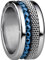 BERING Austauschbar Ringkombination für Damen in Silber & Blau mit einzigartigem Twist- & Change System, Mississippi