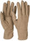 styleBREAKER Damen Touchscreen Handschuhe Einfarbig, seitlich gerafft, warme Fingerhandschuhe, Winter 09010037, Farbe:Khaki-Braun