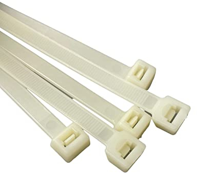 On1shelf® Cable Ties, 550mm x 9.0mm, 21.6 Premium Tie Wraps, Strong and Long Nylon Zip Tie (10, White)