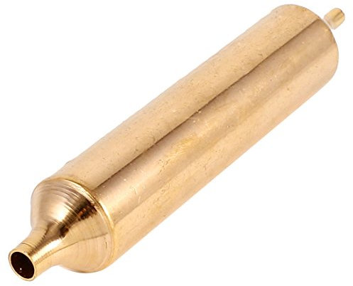 Ruilogod Forme de tube métallique Crépine Filtre déshydrateur Réfrigérateur Réfrigérateur Copper Tone
