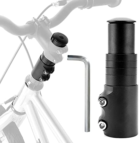 Réglable Rallonge Potence Velo en Alliage, Potence de Guidon Fourche Extenseur, Rallonge Potence VTT Fourche, pour Vélo, Convient à l'adaptateur de Hauteur de Vélo