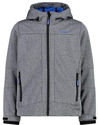 CMP - Kinderjacke mit fester Kapuze, Schwarz Mel.-Royal, 92