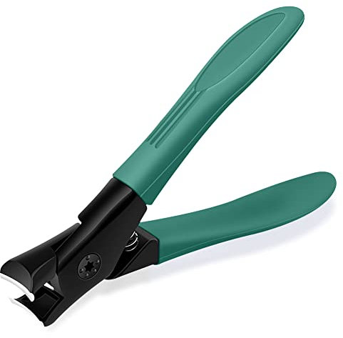 Nail Clippers, Heavy Duty Stainless Steel Toenail Clippers with Fingernail File Suitable for Thick Fingernails and Toenails, Professional Nail Trimming Tools (Green)
