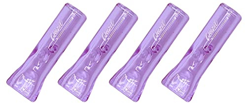 Weezel Lila Glas-Filter 4er Set | Bunte Glas Tips zum Eindrehen | 4 bunte Glasmundstücke 3,5 x 0,7 cm| Wiederverwendbar Joint Tips | Zigarettenfilter Filter Tip