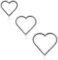 3pcs 16G 8mm 10mm 12mm Heart Daith Piercing Jewellery 316L Surgical Steel Rook Helix Piercing Tragus Cartilage Hinged Clicker Hoop Earrings