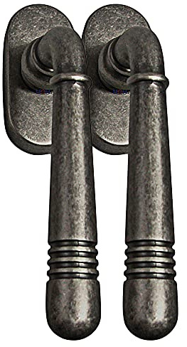 Fenstergriff Set 2 x FG Helena 1675 Alt Grau Rasterolive Fensterbeschlag Drücker