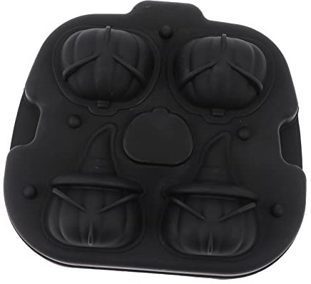Zerodeko 1pc Pumpkin Shaped Ice Cube Tray for Halloween Parties Flexible Ice Making Mold Creative Pumpkin Design for Unique Cubes for Cocktails and Drinks