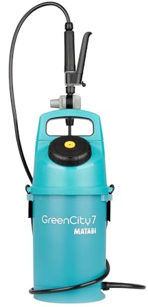 Matbai - GreenCity 7 Sprayer - 5L - Lance et Tuyau - Soupape de sécurité - Réservoir translucide - Buses interchangeables - Idéal pour Les Jardins urbains et Les potagers - Fabriqué en Espagne