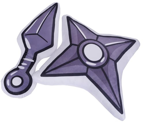 CoolChange Ninja Kissen Set in Shuriken & Kunai Form | Anime Dekokissen | 2 STK. | 58x58cm