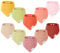Miyacare 10 Stück Lätzchen Baby Dreieckstuch, Super Saugfähige,100% Baumwoll, Halstuch Baby, mit 4 Verstellbares Druckknopf, für Baby Jungen und Mädchen (Sonnenstrahlen Rose)