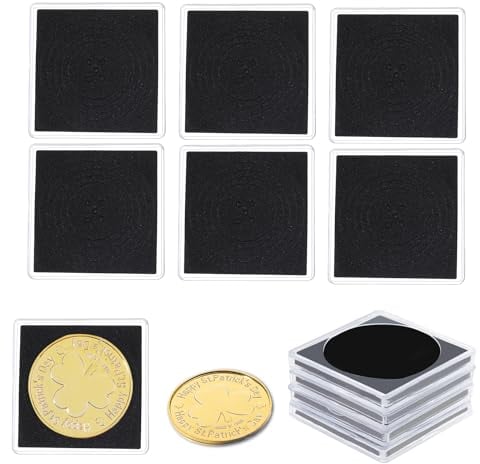 20 Stück Münzen Aufbewahrung,münzen hüllen,Silberdollar Münzhalter Verstellbare Münzhalter Münzetui mit Schwämmen,Acryl-Münzsammelhüllen Münzhüllen Münzkapseln für Sammler-20/25/30/35/40mm