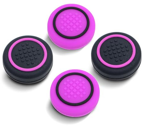 ASUS ROG Ally Thumb Grip Caps, Soft Silicone Joystick Cover Compatible with ASUS ROG Ally - PurpleBlack