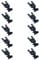 10Pcs Metal Labels Shelf Clips for Storage Boxes Adjustable Bin Basket Label Holders Price Tag Display Cake Pricing Clamps for Supermarket Tags Chalkboard (Black)